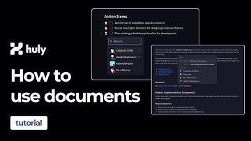 How to use documents in Huly | Huly Tutorials