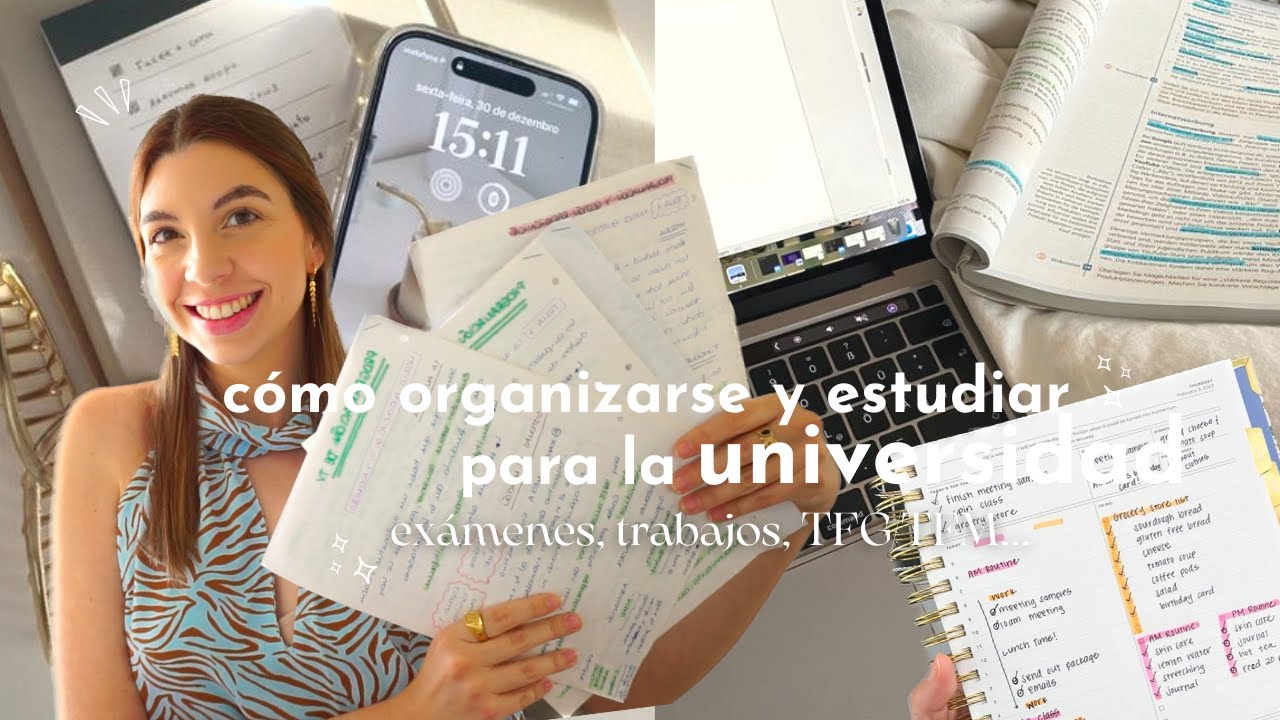 Cómo organizarse y estudiar para la universidad 🙇🏻‍♀️📚💻: exámenes, TFG, TFM, trabajos, métodos...