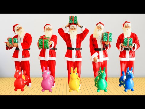산타 점핑 온더 베드 메리~크리스마스 Five Little monkeys <strong>santa</strong> Jumping on the Bed + <strong>More</strong> Nursery Rhymes &amp;amp; Kids Songs