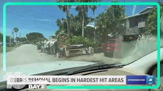 Trash being collected from some neighborhoods hit hardest by Hurricane Idalia