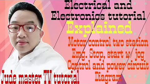 Two station stop, start with jog control and power circuit diagram/Jude master TV tutorial