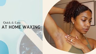 WAXING MY UNDERARMS AT HOME | beginner friendly