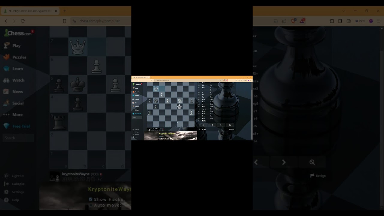Chess.com Maximum bot (Komdo) 32  vanished by hack/script (Kryptonite)