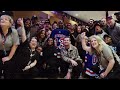 Alexis Lafrenière and Jacob Trouba say, 'Thank You!' to MSG Staff
