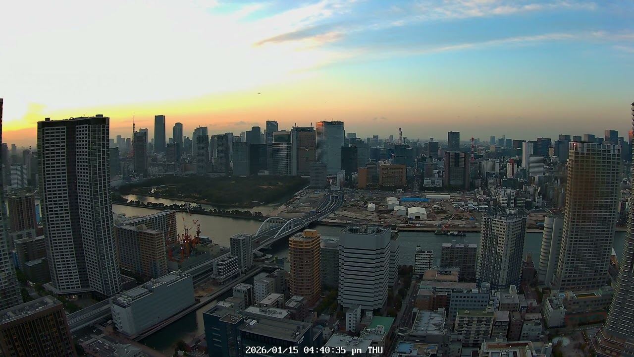 Tokyo Sunset 4K | Tsukiji & Kachidoki City View | Japan Archive | 2026-01-15