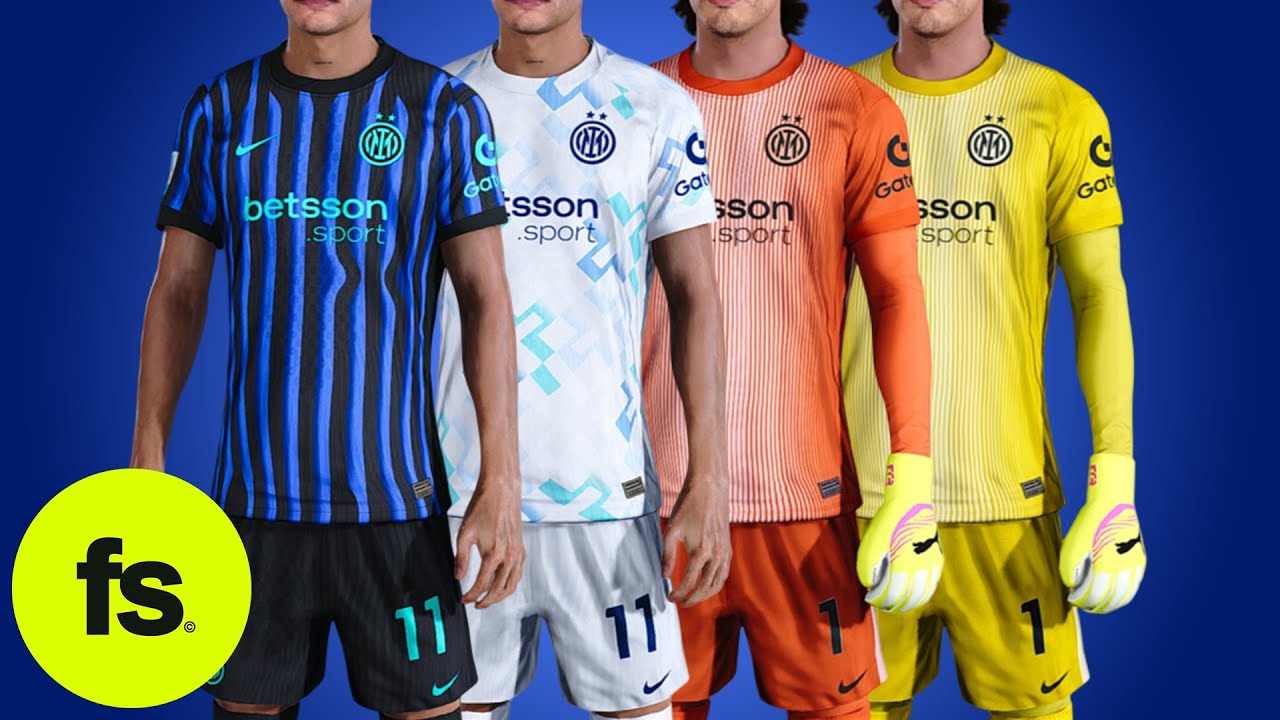 Inter Milan 2025/26 Kitpack + Real Font - PES 2021 & FL25