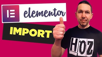 Elementor Import Page Template Tutorial