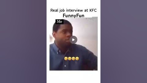 Job interview KFC real interview with the manager
