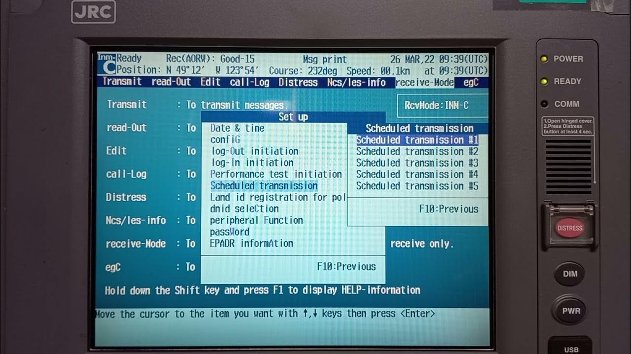 SSAS TEST By Inmarsat C JRC JUE 87 - YouTube