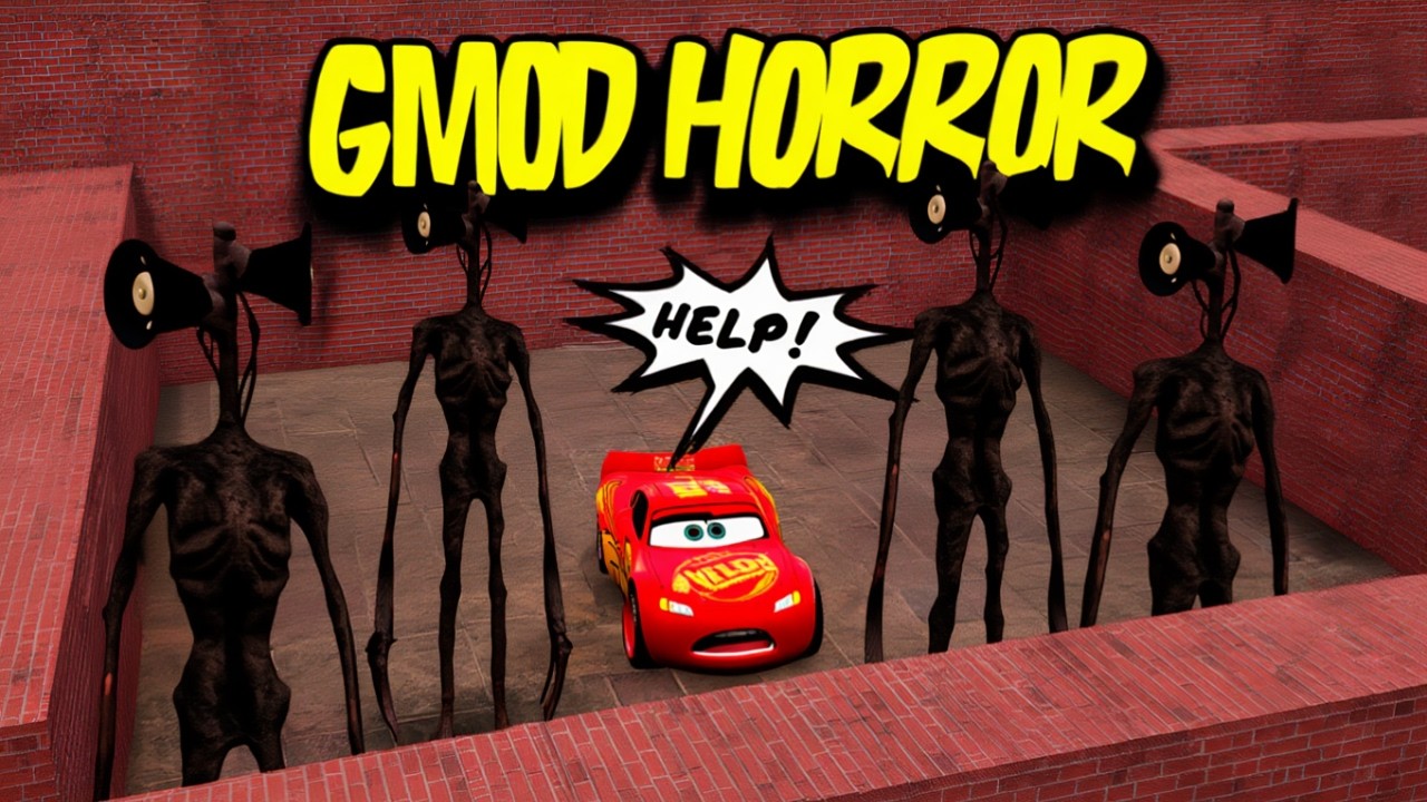 “Lightning McQueen Trapped by Siren Head Monsters! 😱 | GMod Horror Survival”