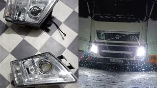 Ремонт фар VOLVO FH Bi LED Линзы #volvo #россия #категорияе #дальнобой