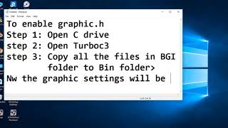 How to enable graphic(bgi) settings in Turbo c screenshot 4