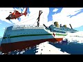 Epic Sinking Ship with AI Helicopter Rescue?! (Stormworks Sinking Ship)