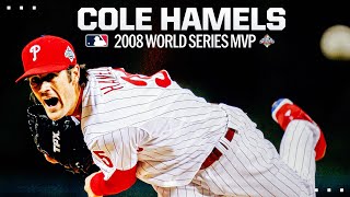 Famous Cole Hamels became a Philadelphia legend during the 2008 Postseason (2008 World Series MVP) Profile