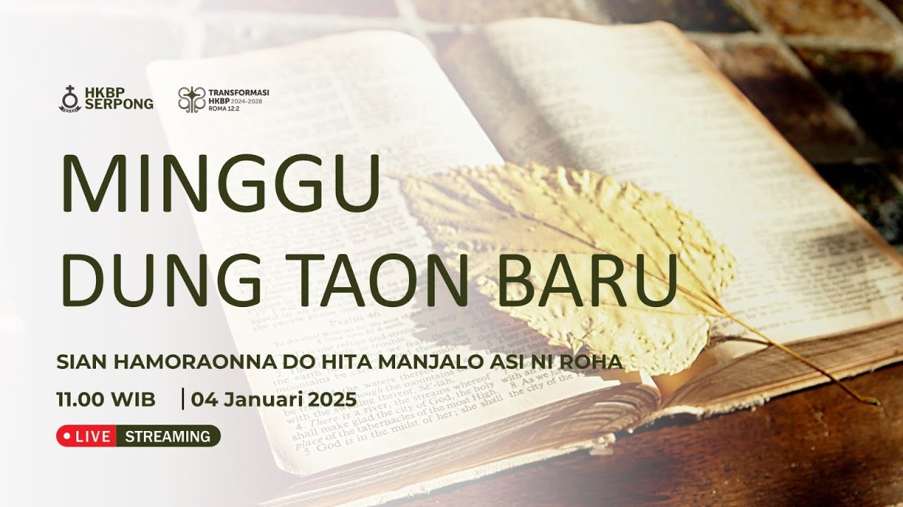 Ibadah Minggu Setelah Tahun Baru, Minggu 4 Januari 2026 | Jam 11.00 WIB (Live Streaming)