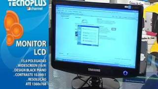 TECNOPLUS CHANNEL - MONITOR SAMSUNG LCD 632NW 15 6 PRETO