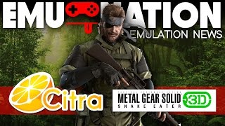 EMU-NATION: Metal Gear Solid: Snake Eater 3D Emulated on Citra!