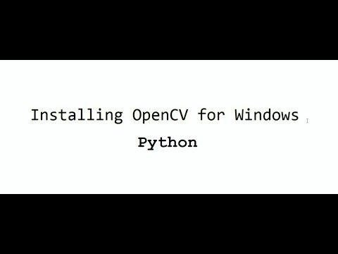 Installing opencv to windows -python