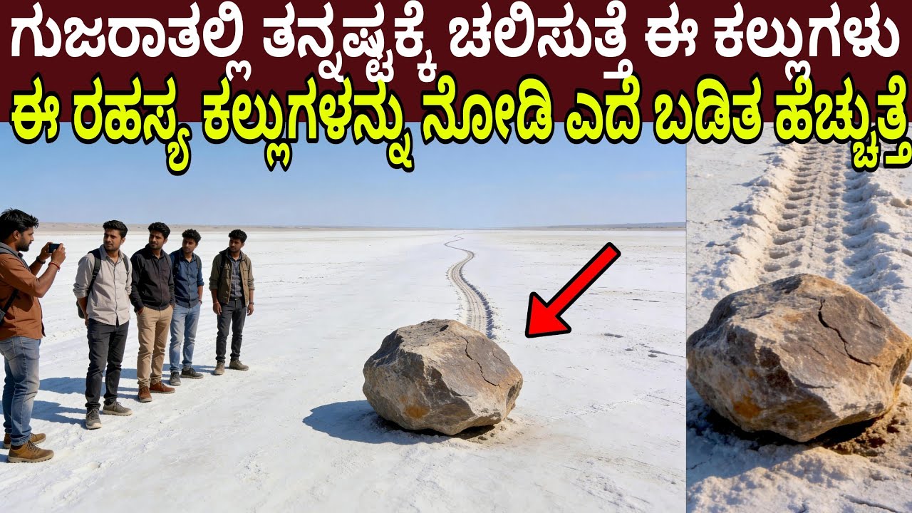 ಗುಜರಾತಲ್ಲಿ ತನ್ನಷ್ಟಕ್ಕೆ ಚಲಿಸುತ್ತೆ ಈ ಕಲ್ಲುಗಳು ಈ ರಹಸ್ಯ ಕಲ್ಲುಗಳನ್ನು ನೋಡಿ ಎದೆ ಬಡಿತ ಹೆಚ್ಚುತ್ತೆ | Stone 