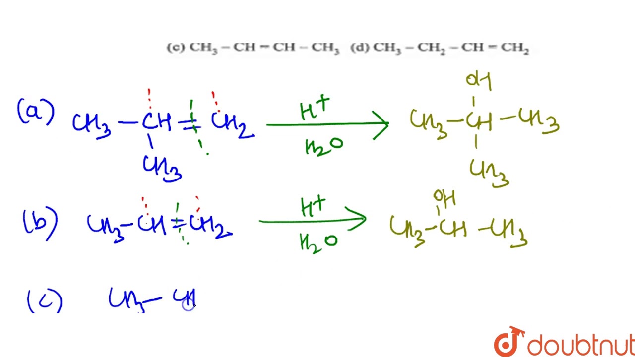 Which of the following alkene in acid catalysed hydration form `2