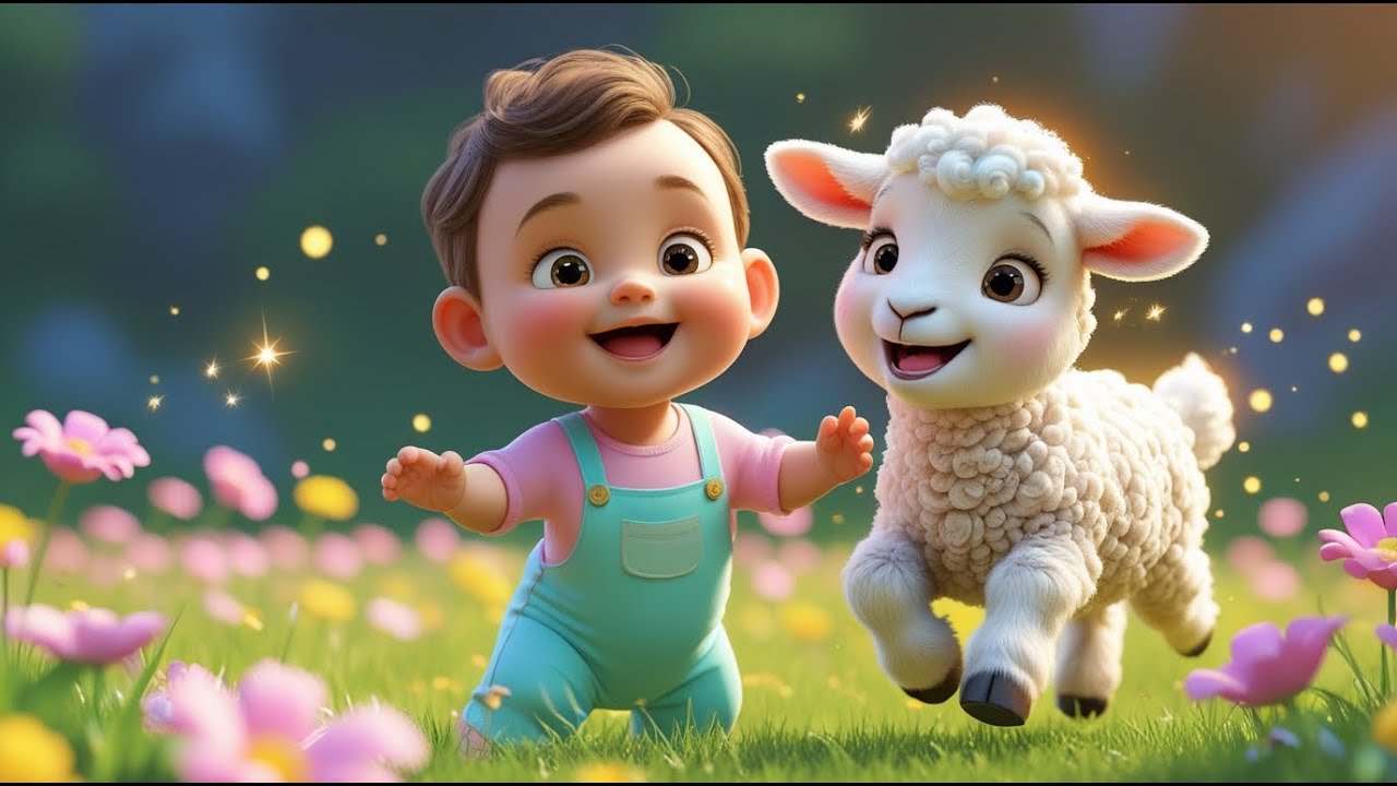 Mary Had a Little Lamb | JJ Animated Nursery Rhyme | Baby Learning Songs