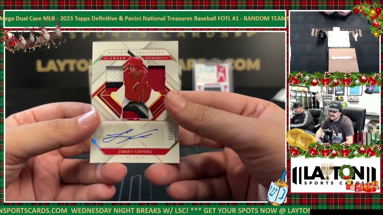 ELLY!!! Mega Dual Case MLB   2023 Topps Definitive & Panini National Treasures Baseball 1st off the