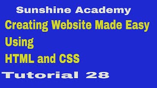 CREATE WEBSITE WITH HTML& CSS TUTORIAL28