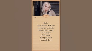 Thumbnail of ROSÉ MESSY LYRICS || rosé messy #rosé #rosesarerosie #messy #rosémessy #lyrics #movieost