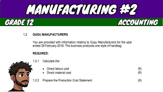 Manufacturing #2 (Grade 12 Accounting)