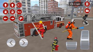 120#  Real Fire Truck Driving - game car  لعبة سيارات الاطفاء _ سيارات الاسعاف _ العاب اندرويد _ screenshot 3