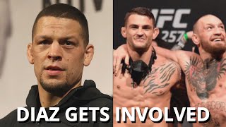Nate Diaz comments on Conor McGregor & Dustin Poirier twitter feud