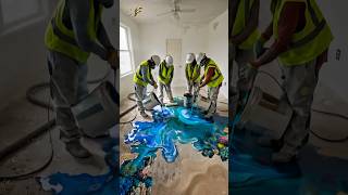 🐢 From Ruined Bedroom to a Stunning 3D Turtle Ocean Epoxy Floor! 🌊✨#shorts #shortvideo