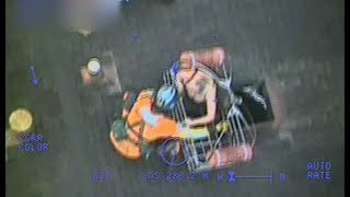 Dramatic Mudslide Rescue From Santa Barbara, CA Rooftop