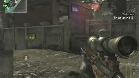 MW3 Triple Collateral Through A Tree! Crazy Bootleg Shot