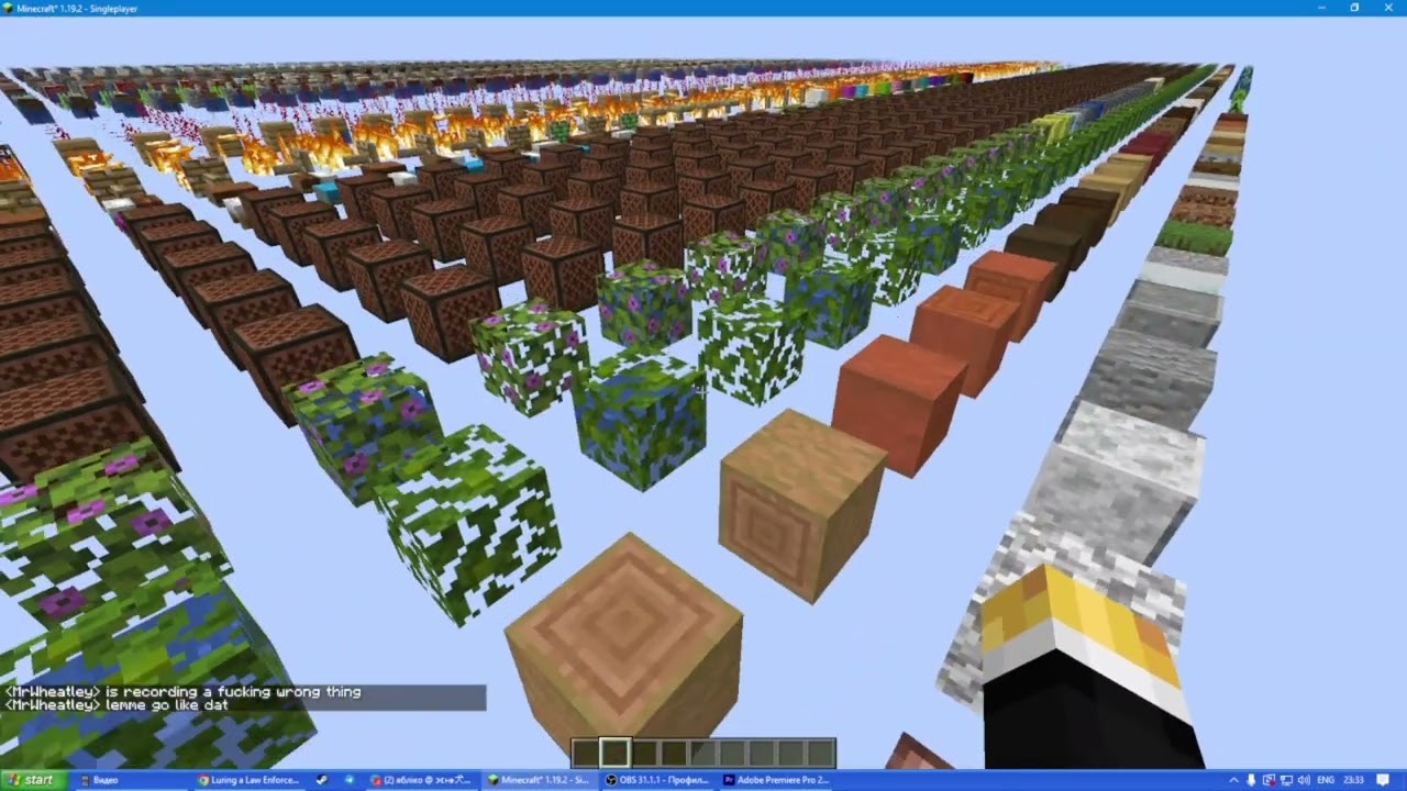 The bug showcase in minecraft