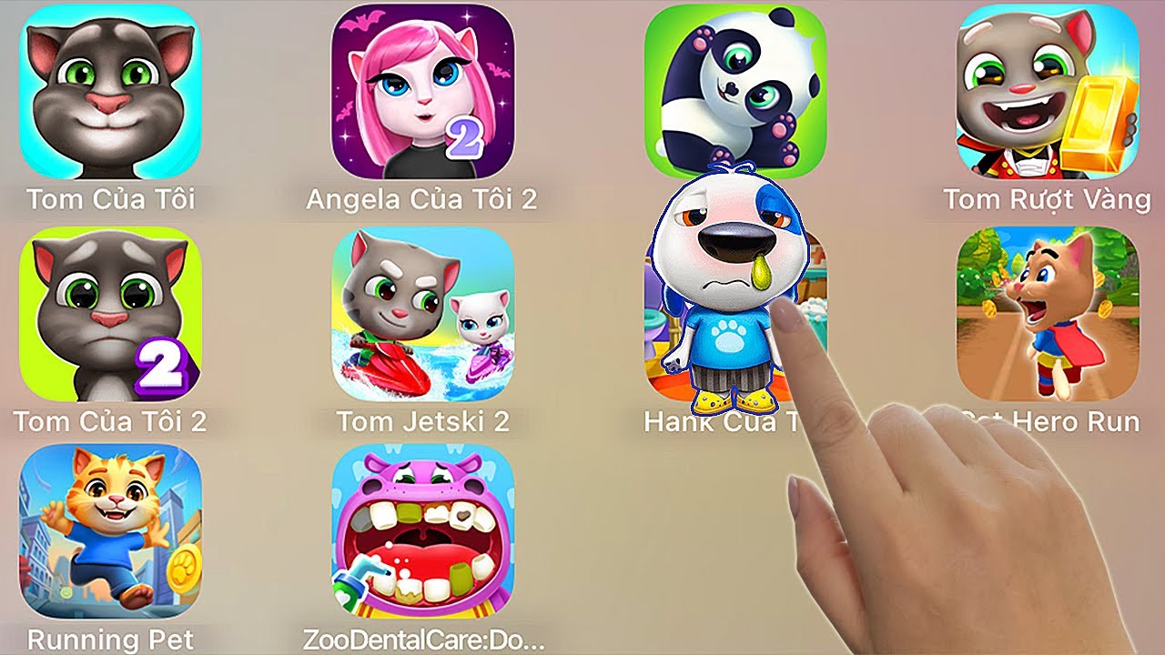 My Talking Tom Angela,Tom Jetski 2,Running Pet,Pu,My Talking Hank,Cat Hero Run,Talking Tom 2,