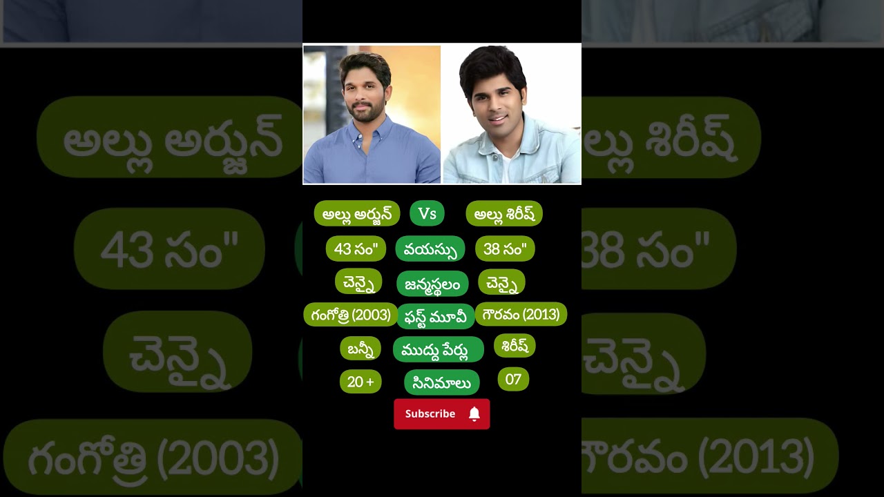Allu Arjun vs sirish 