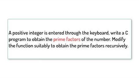 C Program To Find Prime Factors of a Number using Recursion
