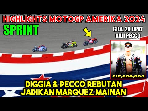 NGERI🔥 GAJI FANTASTIS QUARTARARO❗ DIGGIA &amp; BAGNAIA LIBAS MARQUEZ MOTOGP AMERIKA 2024❗