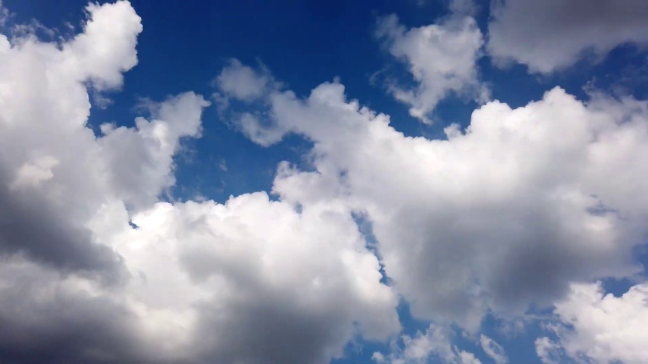 Blue Sky with Fast Clouds Timelapse 25sec Free Video with Music # ...