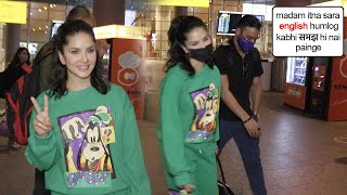 Sunny Leone Gets A Huge Doze Of Airport Humor By Night Shift Papzies & She Enjoys It