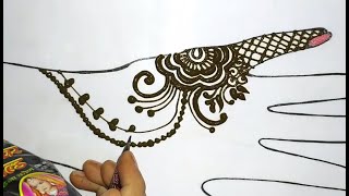 2 Beautiful back hand jewellery mehndi designs || Gol tikki mehndi design || Tehleel's creation