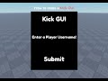 How to make a Kick GUI in Roblox Studio