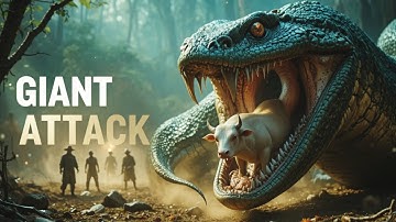 Rescue Team Fights Giant Python to Save Innocent White Cow  | Heart-Touching Survival #python #cow 