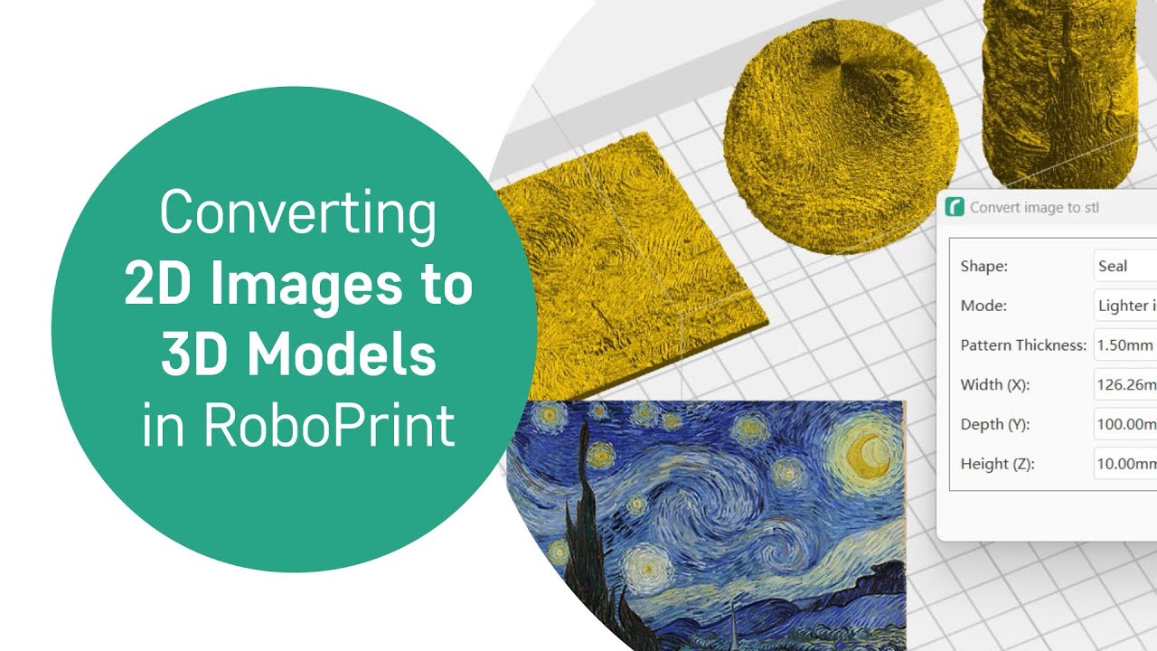Converting 2D Images to 3D Models in RoboPrint - YouTube
