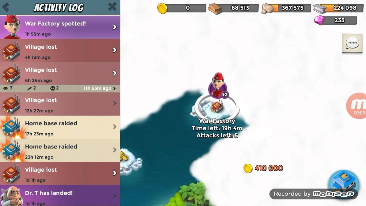 Boom Beach Gearheart Level 90 War Factory Tour