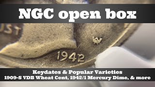 NGC open box coin grade results - Keydates & Popular Varieties - 1909-S VDB cent, 1942/1 Dime, more