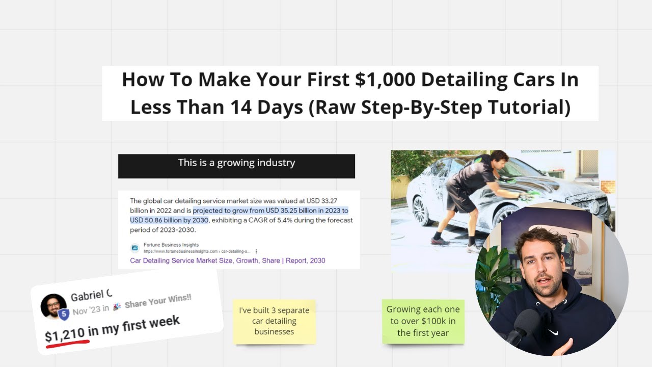 How To Make Your First $1,000 Detailing Cars In Less Than 14 Days (Raw ...