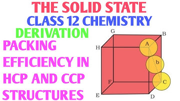 Packing efficiency in hcp and ccp structures | Derive packing efficiency of hcp and ccp structures