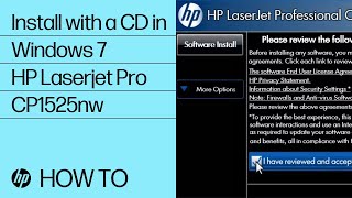 Installing Your HP Printer Using a CD in Windows 7 - HP Laserjet Pro CP1525nw